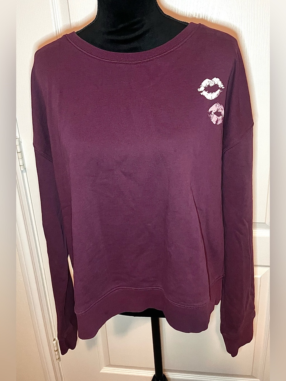 Cozy Pact Organic Cotton Women's Crewneck Sweatshirt in Plum